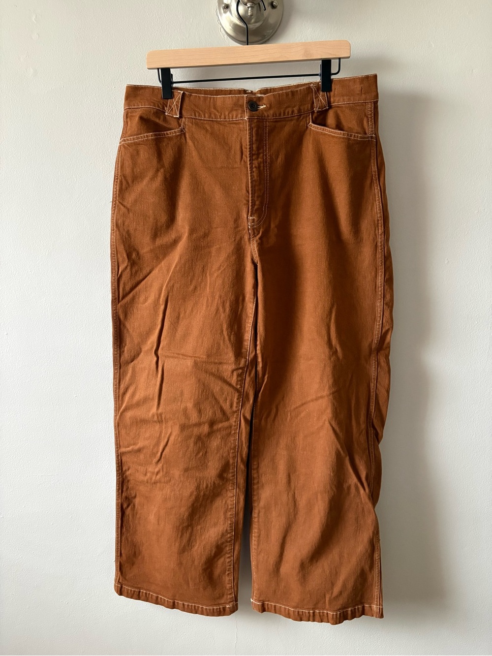 Madewell Women’s Brown Emmett Wide Leg Chinos